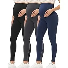 Buttergene Women's Maternity Leggings Over The Belly Maternity Workout Pants Pregnancy Yoga Leggings