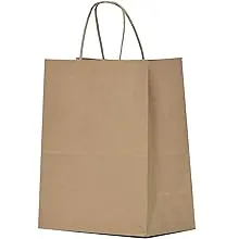 Qutuus Kraft Paper Bags with Handles Bulk 8x4.5x10 100 Pcs Brown Paper Gift Bags Bulk Medium Size Kraft Bags, Brown Bags, Shopping Bags, Retail Bags