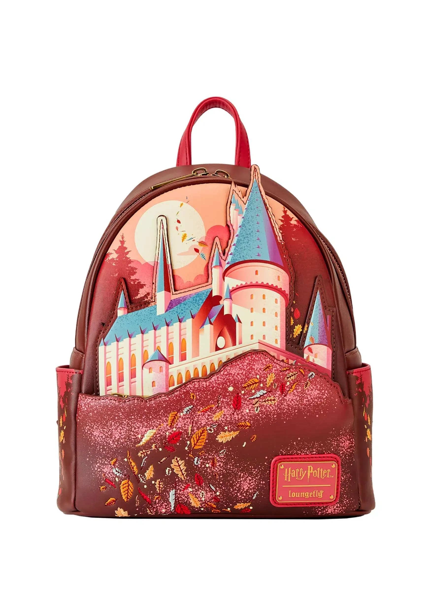 Harry Potter Hogwarts in Fall Mini Backpack by Loungefly Red