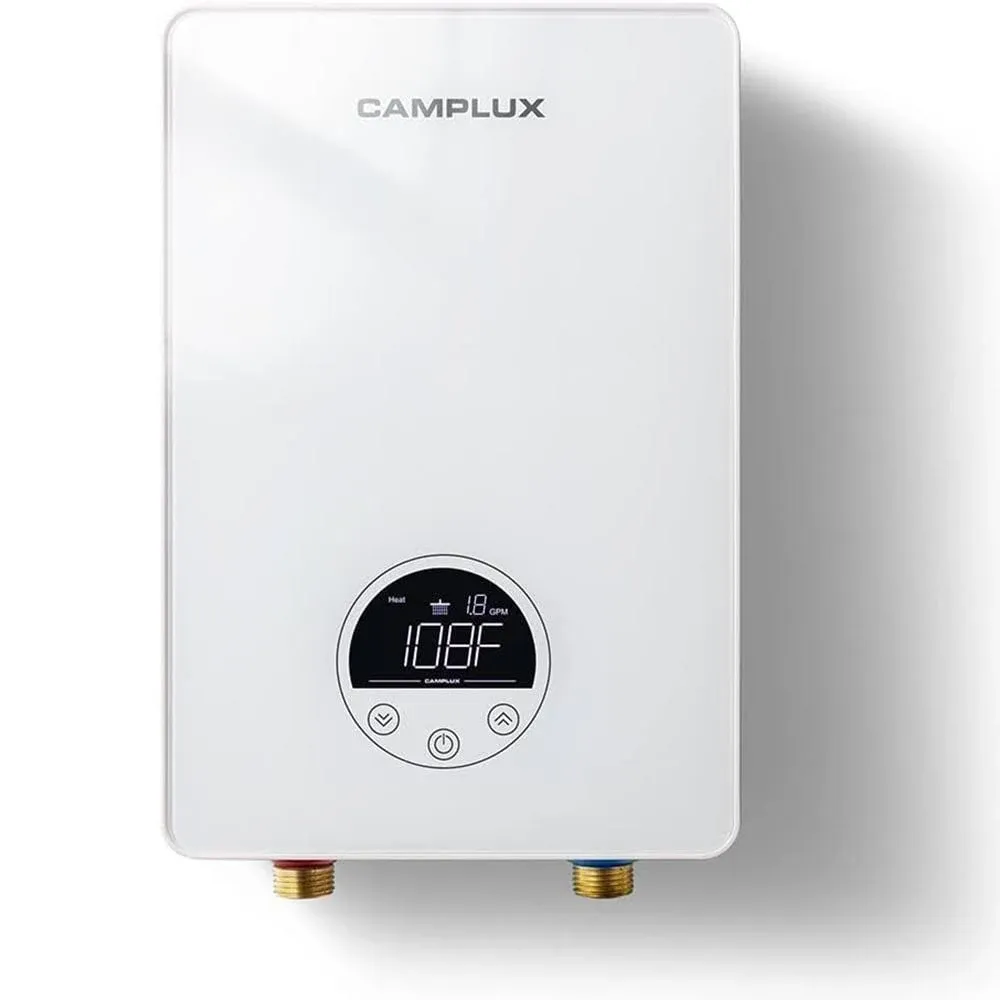 Camplux Electric Water Heater 6kW 240V w/Touch Control Tankless On Demand Boiler