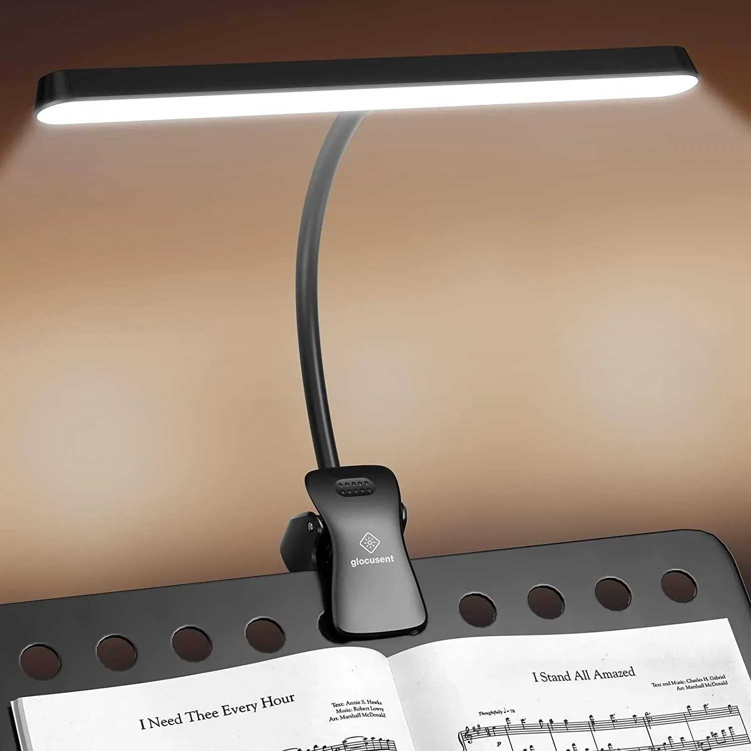 57 LED Super Bright Music Stand Light Eye Caring Clip-on Piano Light 3 Color