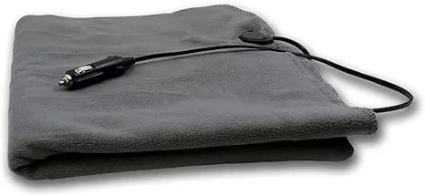 Schumacher SA877 12V Electric Heated Lap Blanket, Gray, 27.5" x 43"