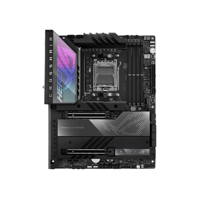 ASUS - ROG CROSSHAIR X670E HERO (Socket AM5) USB-C Gen2 AMD Motherboard with LED Lighting