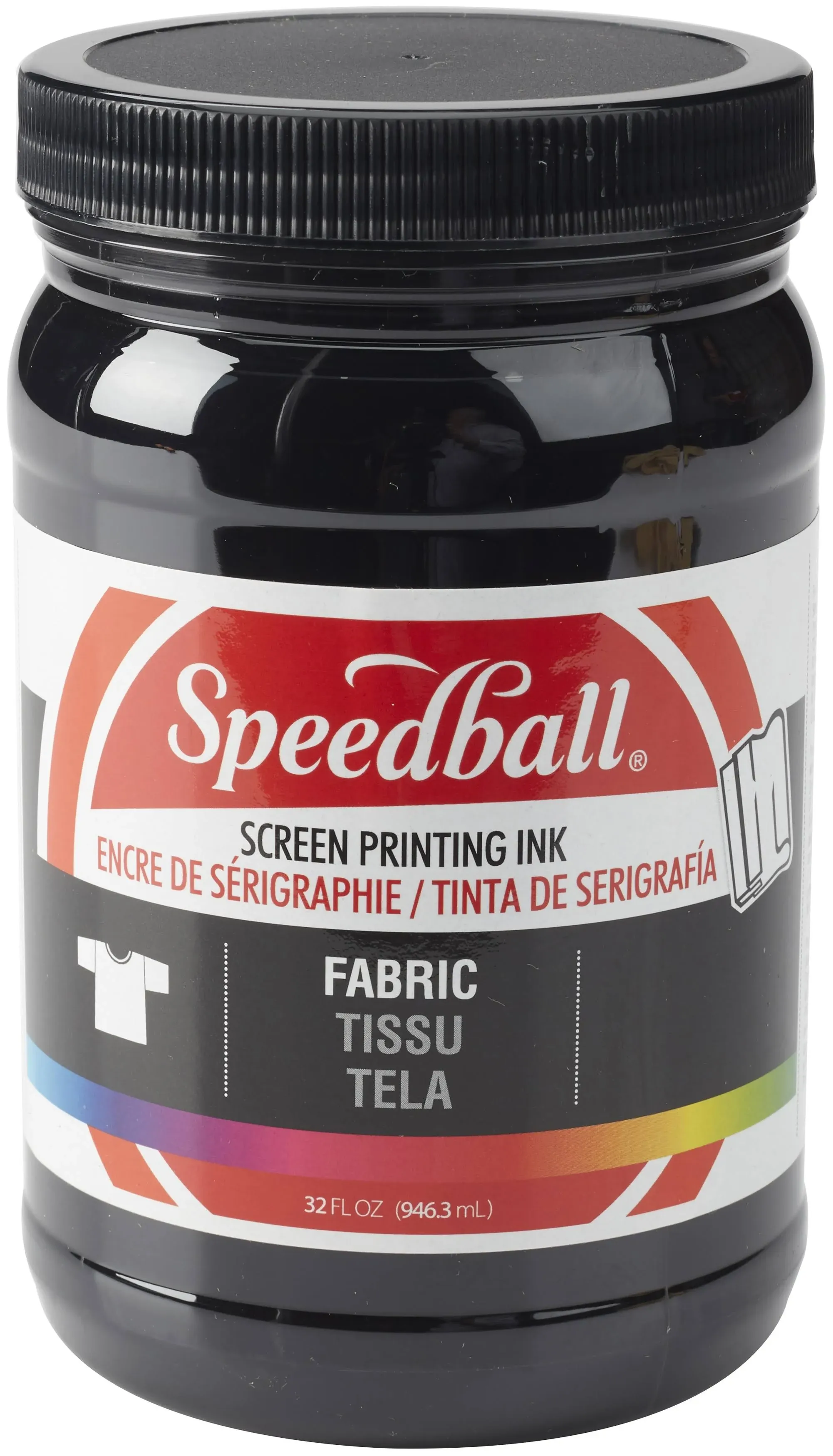 Speedball Fabric Screen Printing Ink, 32-Ounce, Black