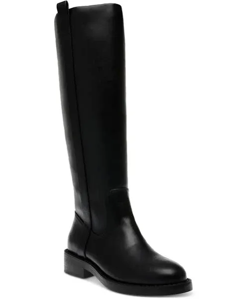 Pennie Black Low Heel Knee-High Boots