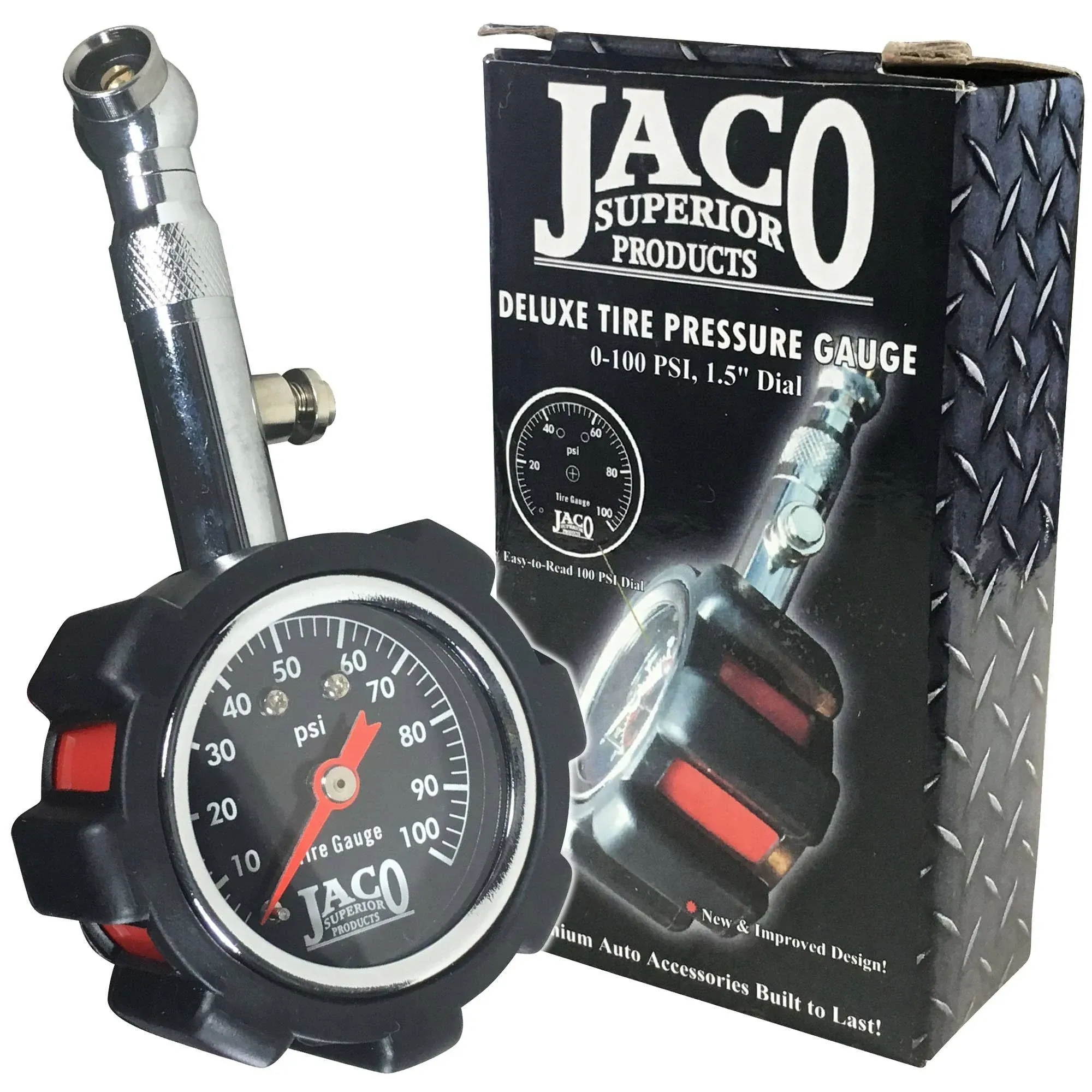 Jaco Deluxe Tire Pressure Gauge 100 Psi