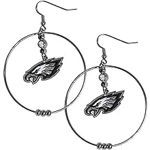 Officially Licensed Phila. Eagles 2” Hoop Earrings