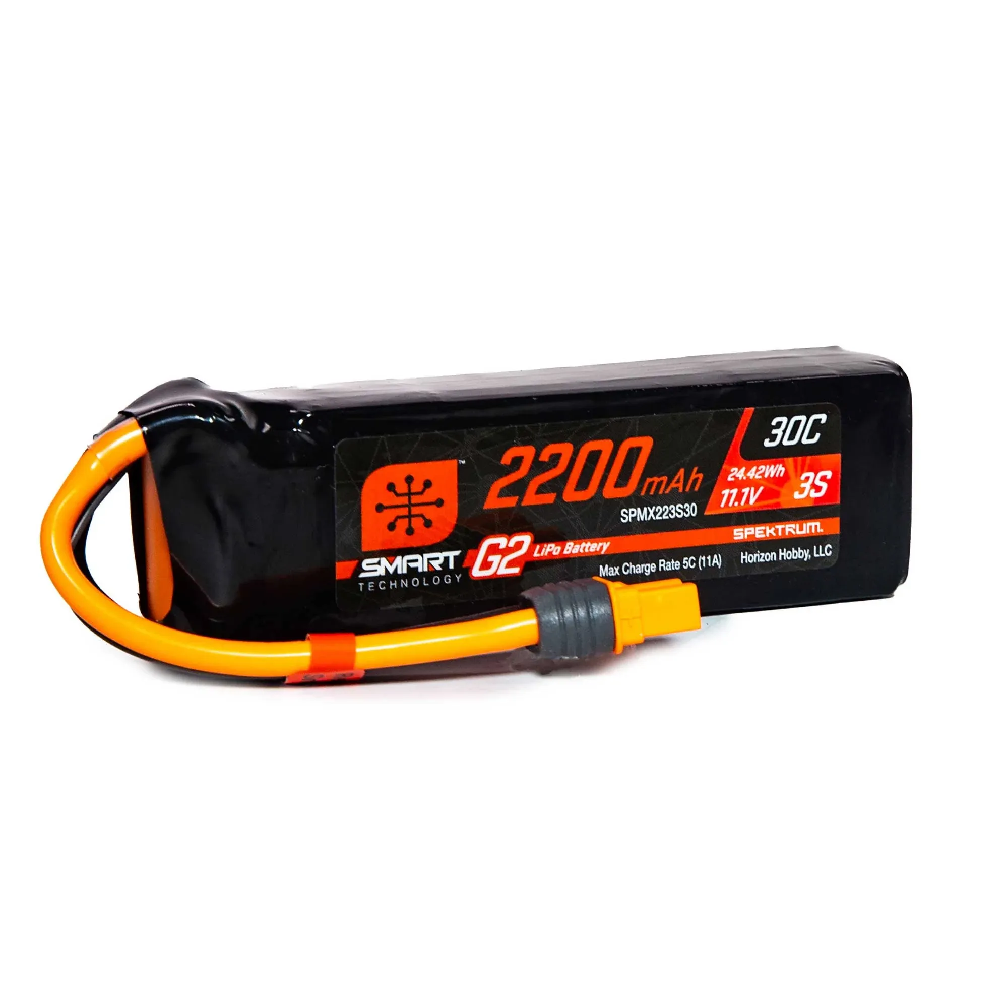 Spektrum 2200mAh 3S 11.1V Smart Battery G2 30C IC3 (SPMX223S30)