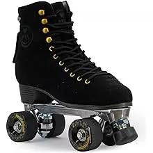 BTFL Pro Roller Skates Women, Kids & Men -Suede Boot- Indoor, Outside, Rink, & Rhythmic Roller Skating. Black, Blue, Gray, Green, Pink, White