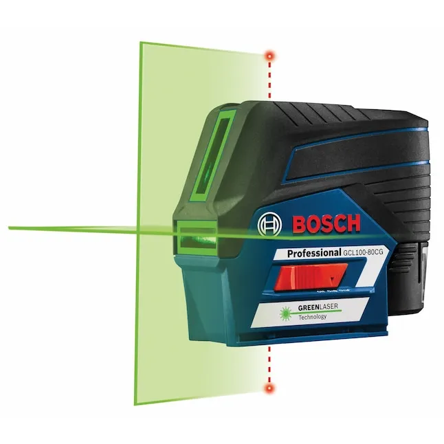 Bosch GCL100-80CG-RT 12V Green-Beam Cross-Line Laser