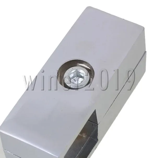 Silver 2 Way Square Pipe Connector Fittings for 0.98inch Square Tube Pack of 2