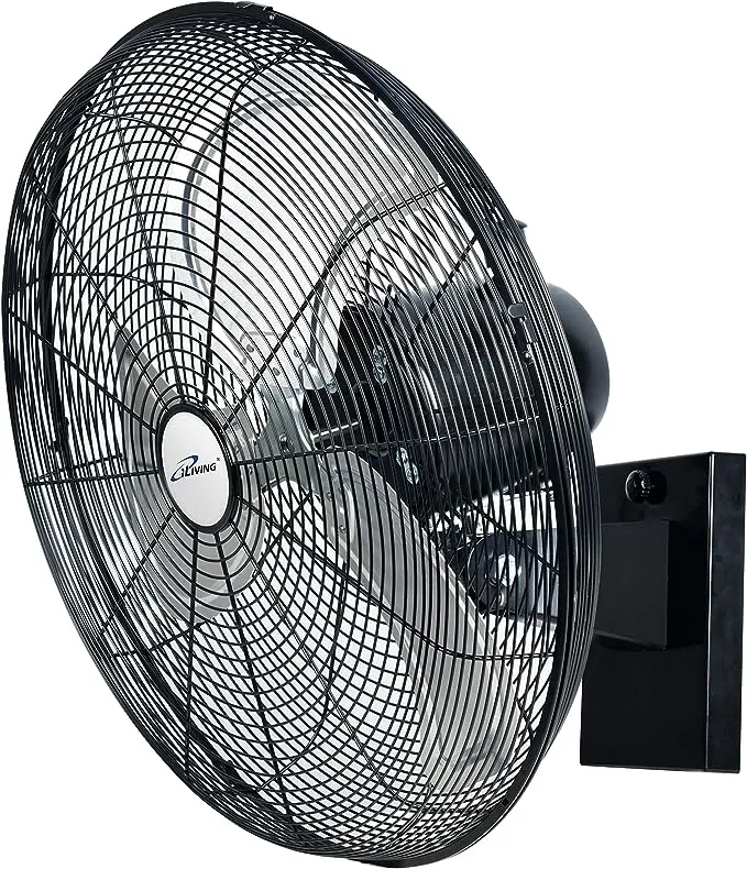 iLiving 18" Outdoor Oscillating High Velocity Wall Fan with 4150 CFM Heavy Duty Weatherproof Motor, Variable Speed Adjustment - Bed Bath & Beyond - 38260119