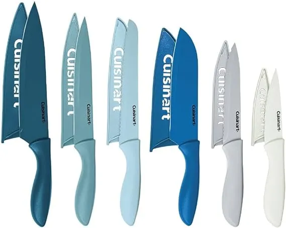 Cuisinart Advantage Color Collection 12-Piece Knife Set with Blade Guards (Nautical)