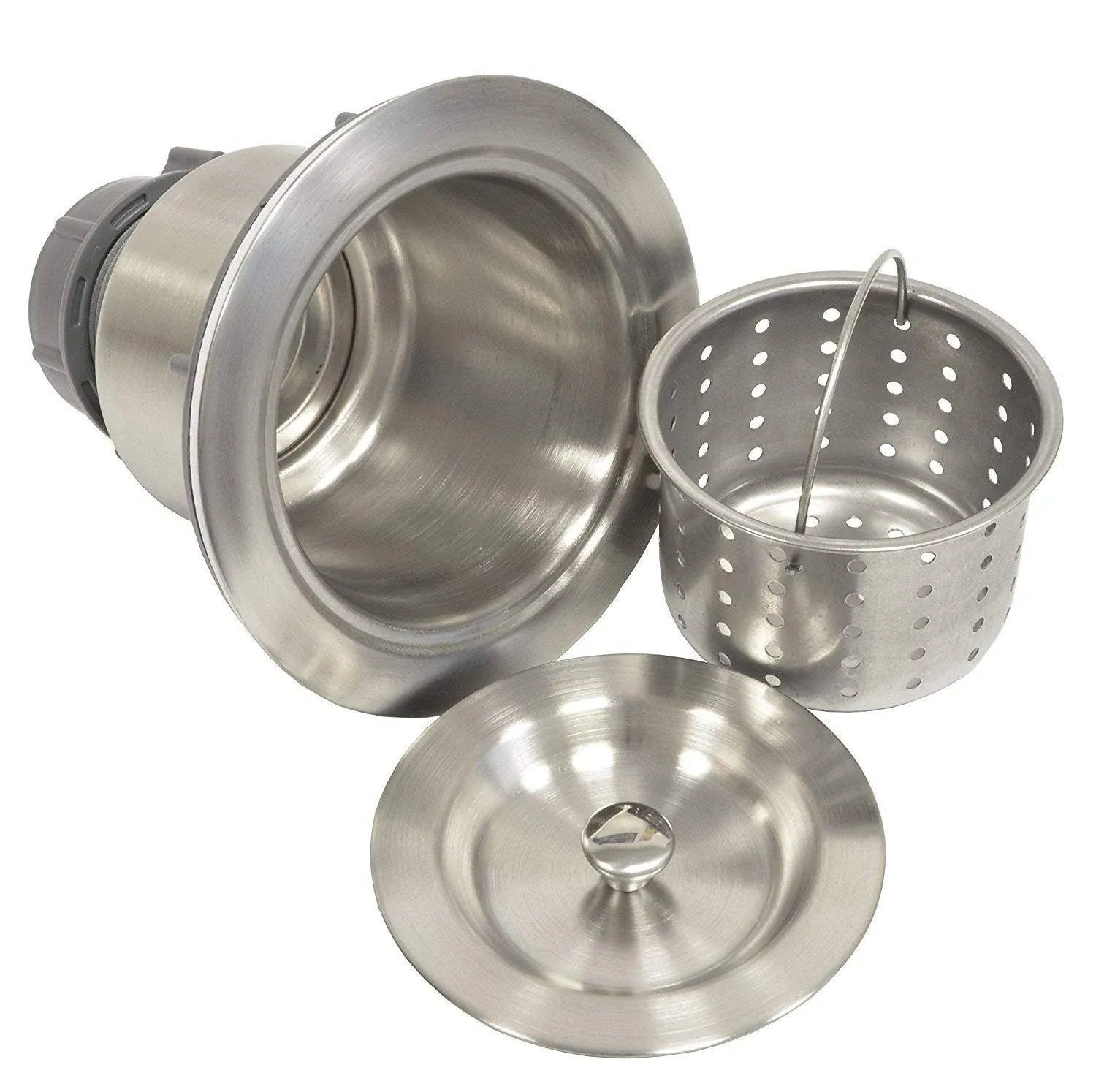 CoFlex Extra Deep Cup Sink Basket Strainer with Sealing Lid, 304 Stainless Steel ...