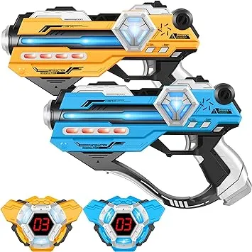 Laser Tag Guns Set of 2 Laser Tag with Digital LED Score Display Vests for Teens, Family and Adults Fun,Birthday Gift Toys for Kids Ages 6 7 8 9 10 11 12+Year Old Boy & Girls