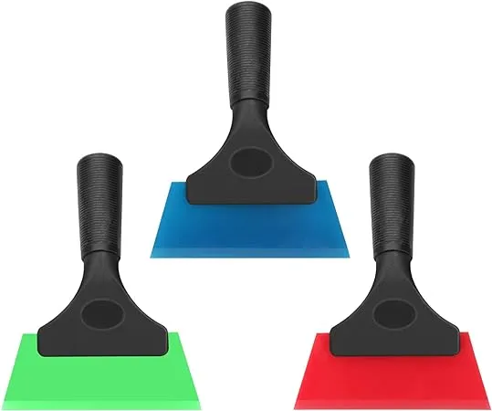 AUSZUOI Window Tint Squeegee 3-Pack Auto Water Blade Wiper wRubber 5 inch with No ...