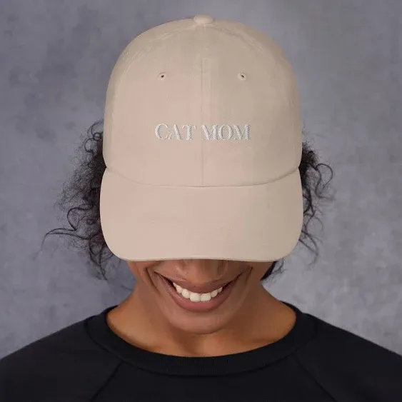 Cat Mom Embroidered Classic Dad Hat