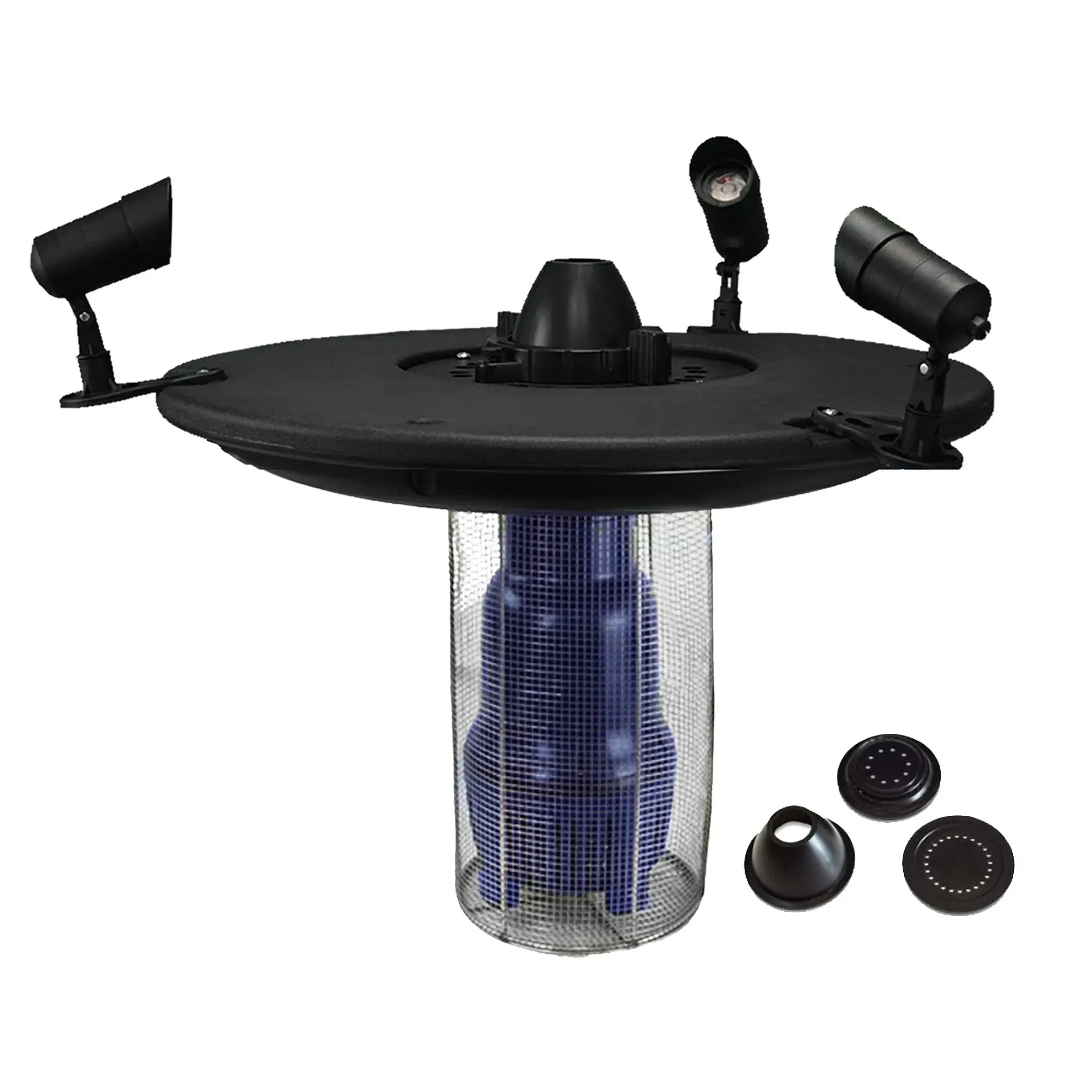 HALF OFF PONDS 1 HP Floating Fountain | 200 Foot Cord | 12 Patterns | Color-Changing Lights | Surface Aeration for Ponds | AQF150003X9-200