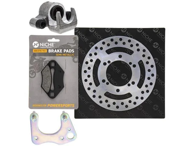 NICHE Front Left Brake Rotor Caliper Pad Kit for Polaris Magnum 330 5211084 1911614 1911544 1910513 2202412 2201398