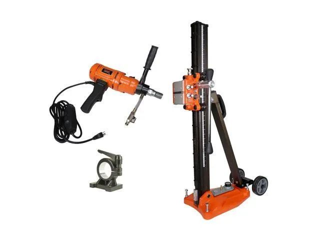 Cayken 6in. Diamond Core Drill Rig with 580F Adjustable Angle Vacuum Plate Stand