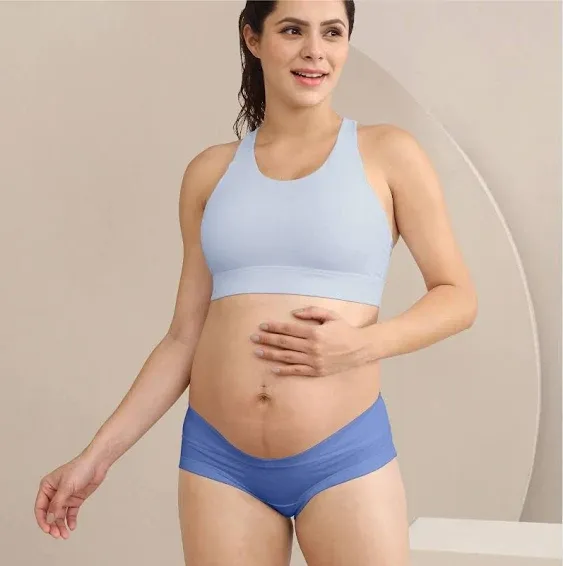 Intimate Portal Maternity Underwear Cotton Pregnancy Postpartum Panties Under The Bump Boyshort Briefs