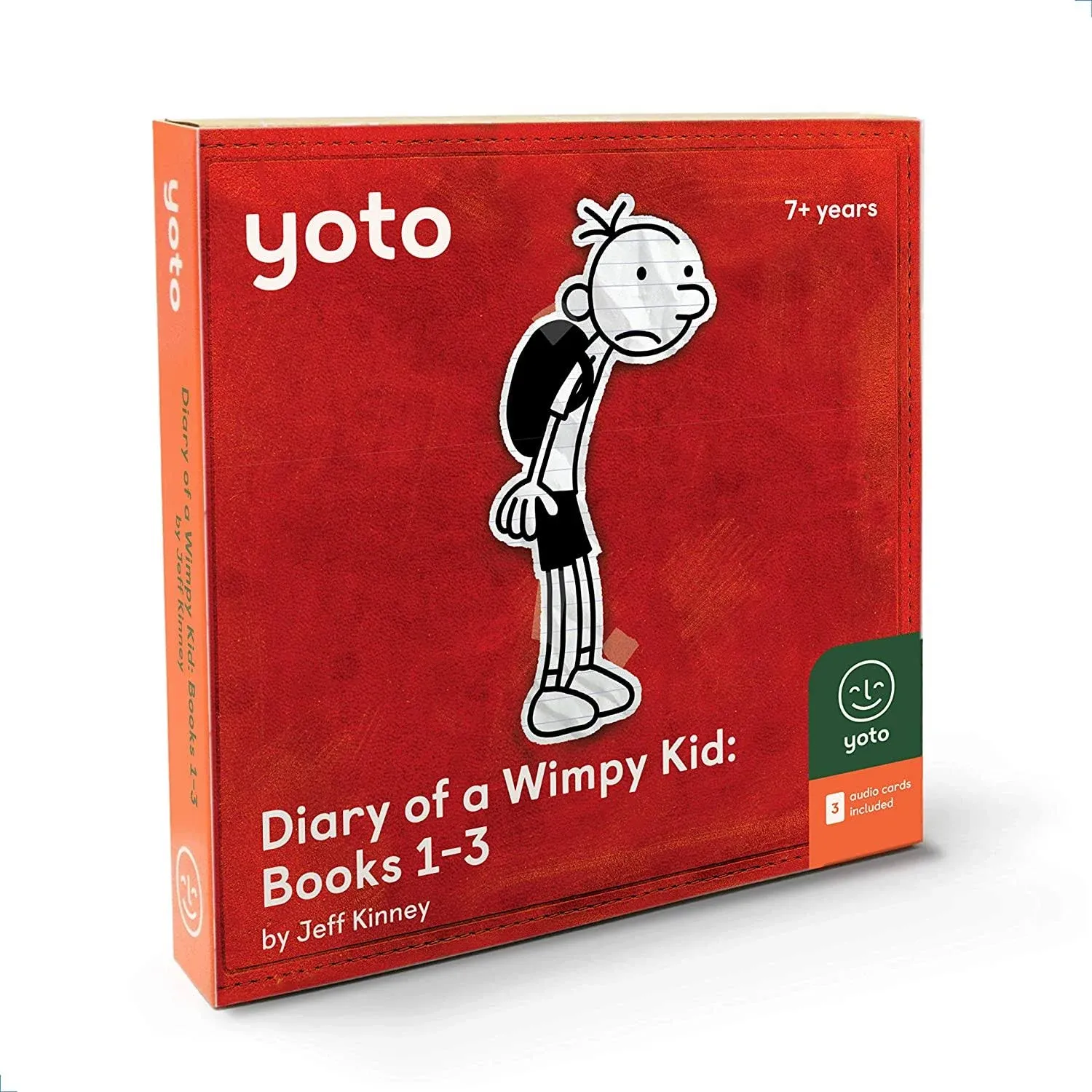 Yoto Diary of a Wimpy Kid Collection by Jeff Kinney – 3 Kids Audiobook Cards for Use Player Mini Bluetooth Speaker, Fun Educational Daytime & Bedtime Stories for Children Ages 7+