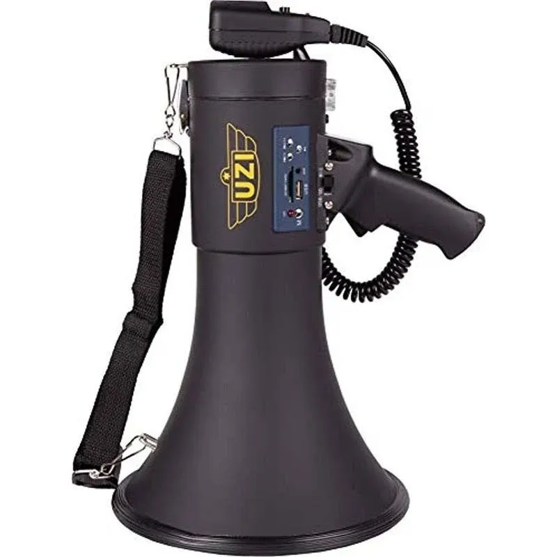  High Power Loud Big Megaphone with Real Siren, Bullhorn, 50W, Rechargeable 