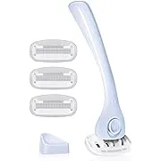 Billie Razors for Women Shave Kit Womens Razor + 4 x 5-Blade Razor Refills + Magnetic Holder Cool Blue