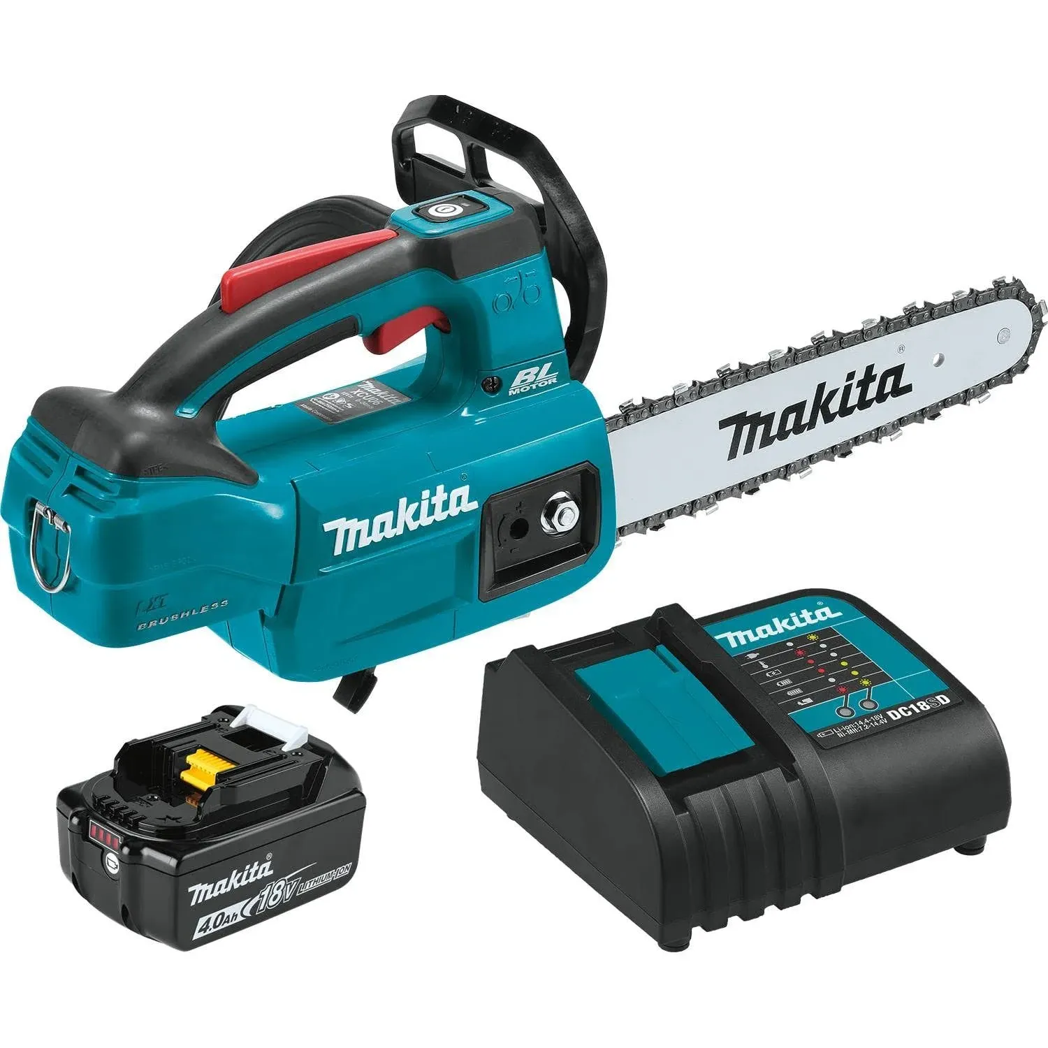 Makita 18V Lxt Chain Saw Kit Lithium Ion Brushless Cordless 10In Top Handle