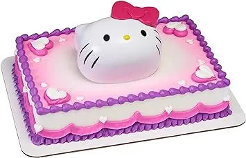 Decopac Hello Kitty Style DecoSet Cake Decoration,  3 inch, 4 piece set