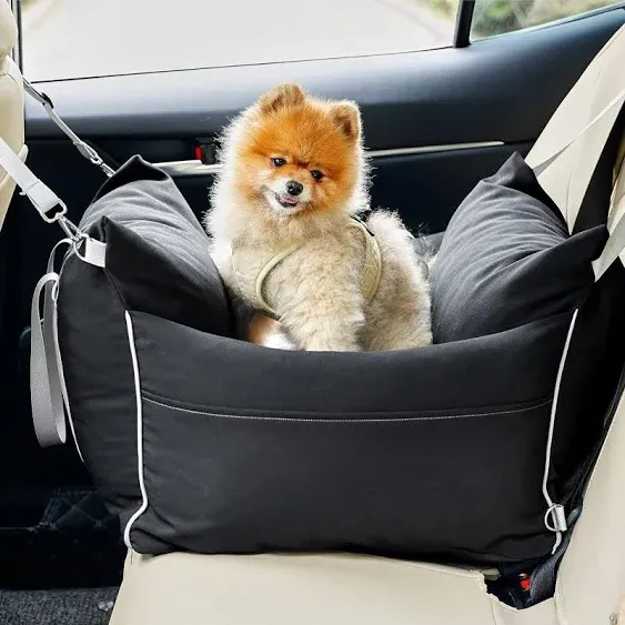 Small Dog Car Seat for Small Dogs - Waterproof Dog Booster Seat for Car with Sto