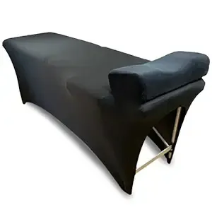 Spa Bed Cover for Lash Extension Bed TopBuy Lash Bed Cover - Excellent for a Lash Table or Massage Bed (Black)