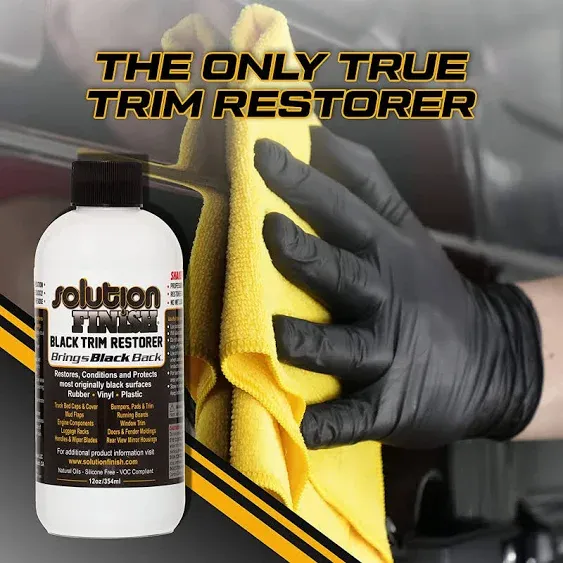 Solution Finish - Black Plastic & Vinyl Restorer - 12 oz.