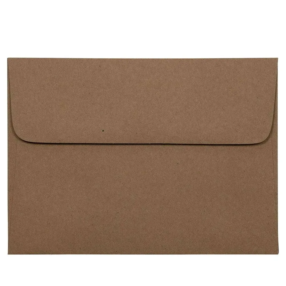 JAM Paper A7 Premium Invitation Envelopes 5 1/4&#034; x 7 1/4&#034; Kraft LEKR700I