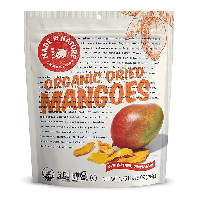 Made In Nature Organic Dried Mangos - 28 oz bag