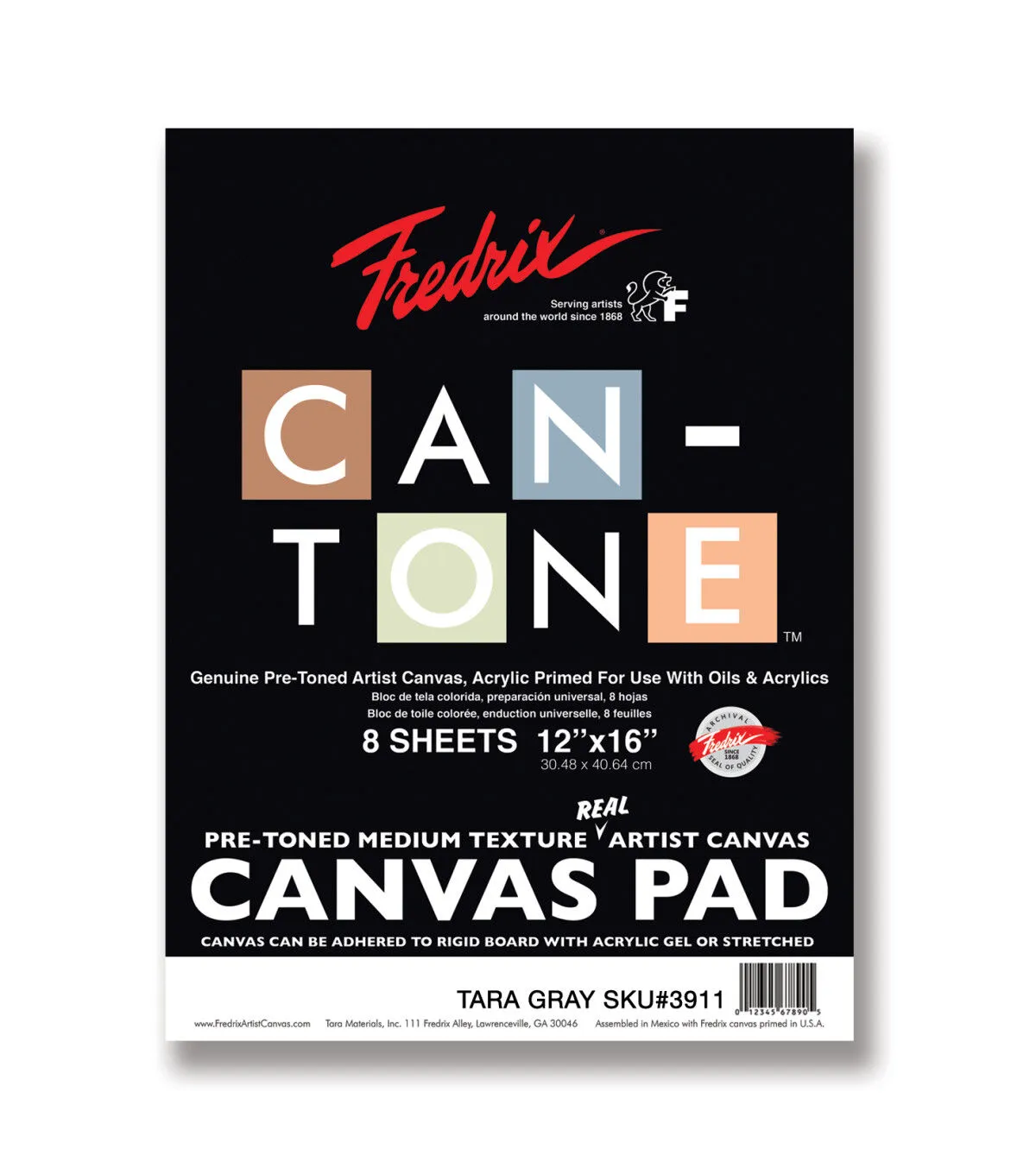 Fredrix Can-Tone Canvas Pads