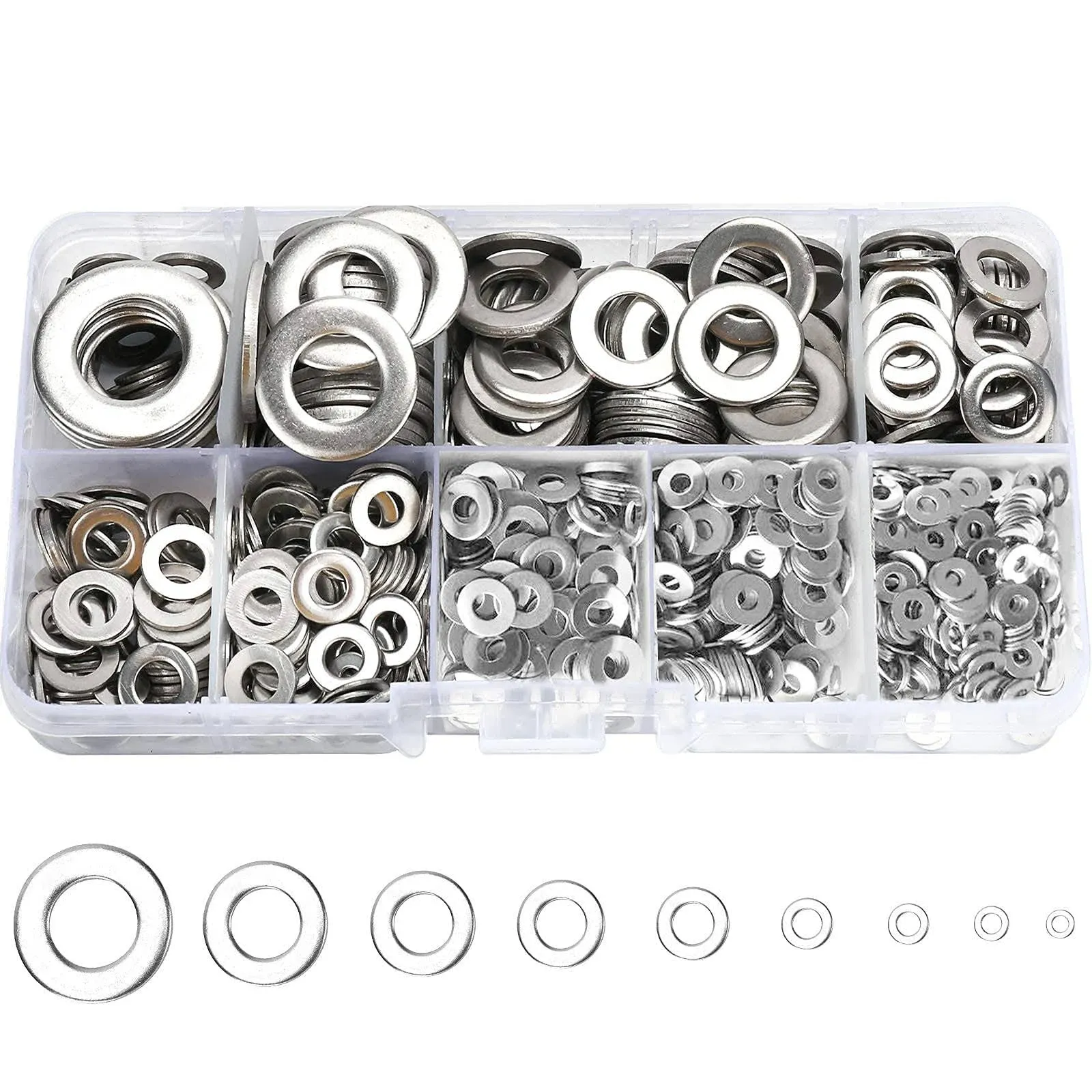 Flat Washers For Screws Bolts Fender Assortment Set Lock Metal Kit NEW