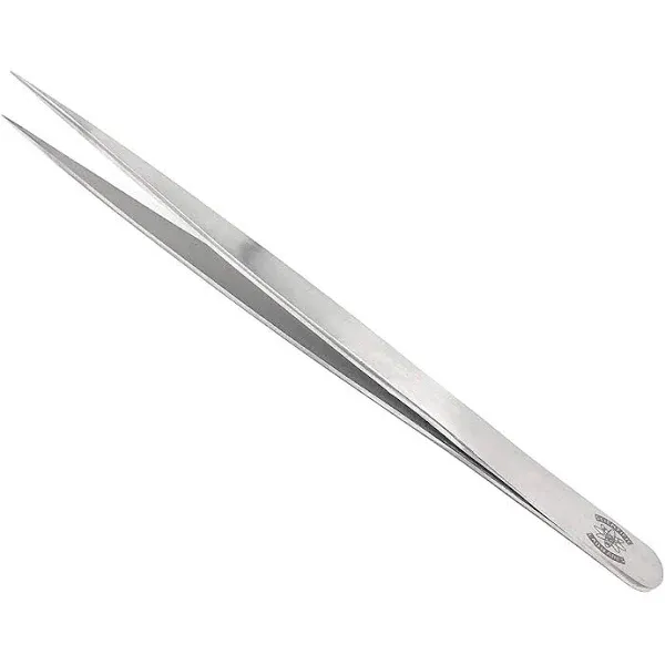 High Precision Stainless Steel Lab Tweezers/Forceps with Straight Slender Fine Point