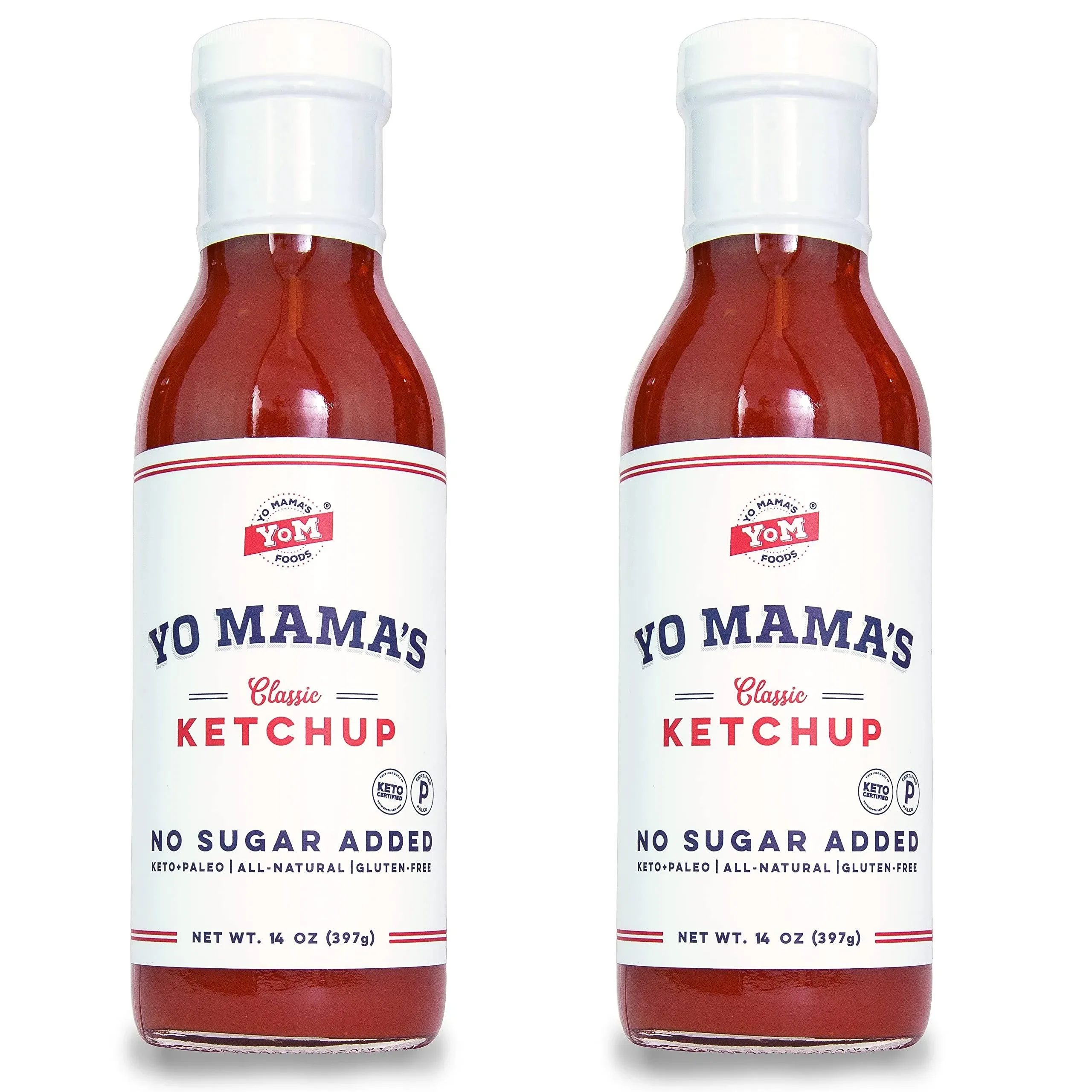 Keto Classic Ketchup by Yo Mama's Foods Pack of (2) - No Sugar Added, Low Carb ...