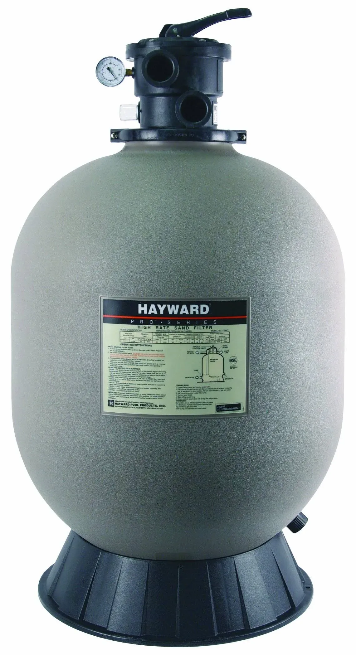 Hayward - W3S270T Pro Series 27" Pool Sand Filter with 1-1/2" Top Mount Multiport Valve