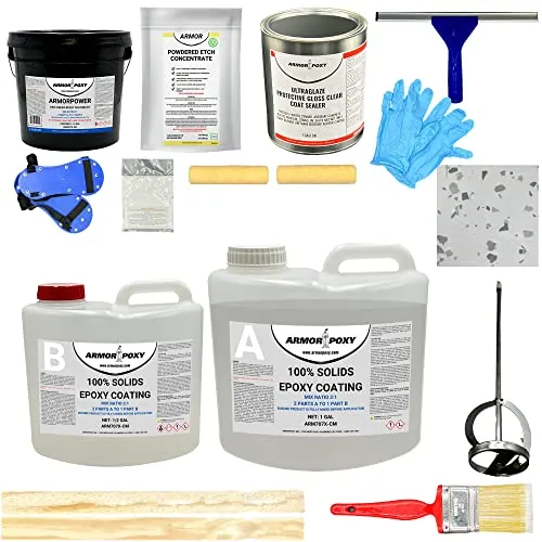 Armorpoxy Garage Epoxy Floor Kit for Concrete 14-Pc 2 Part