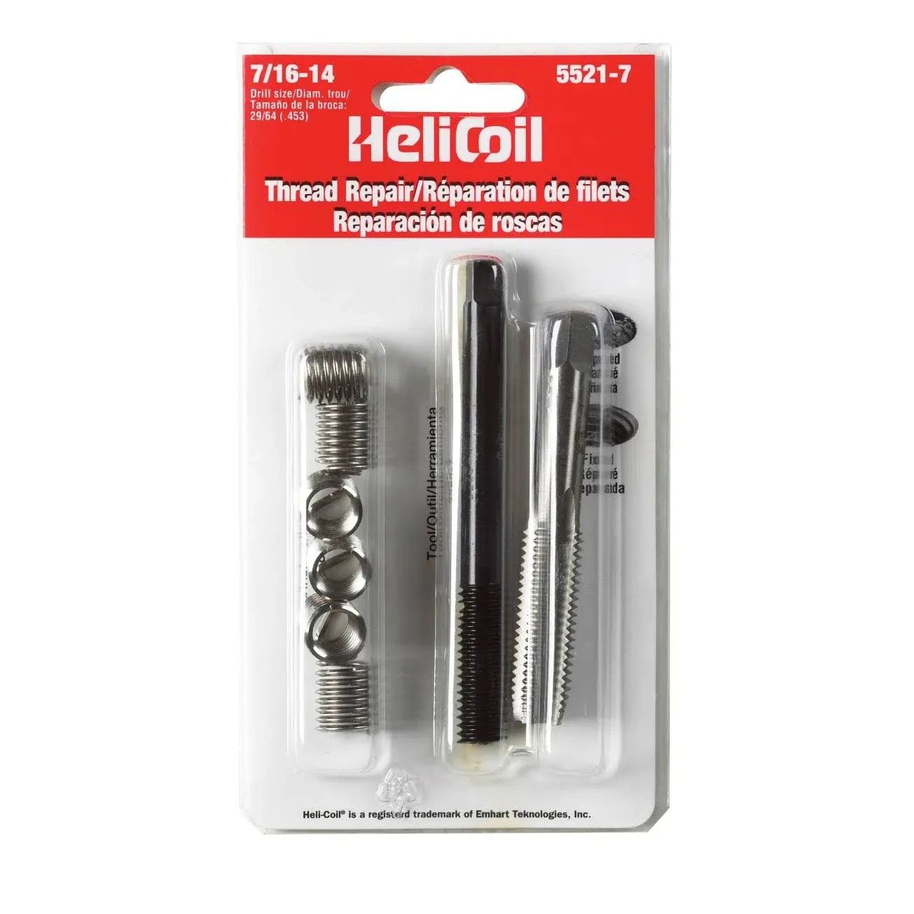 Helicoil Thread Repair Kit 5521-7 Universal; 7/16 Inch-14 Thread Size