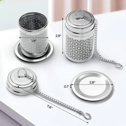 2 Pack Reinmoson Large Tea Infuser for Loose Tea &amp; Spice Infuser for Cooking ...