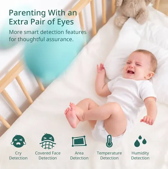 Pixsee Smart Video Baby Monitor, Full HD Camera and Audio with Night Vision