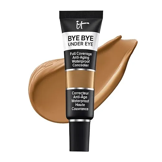IT Cosmetics Bye Bye Under Eye Full Coverage Concealer - for Dark Circles, Fine Lines, Redness & Discoloration - Waterproof - Natural Finish – 0.4 fl oz