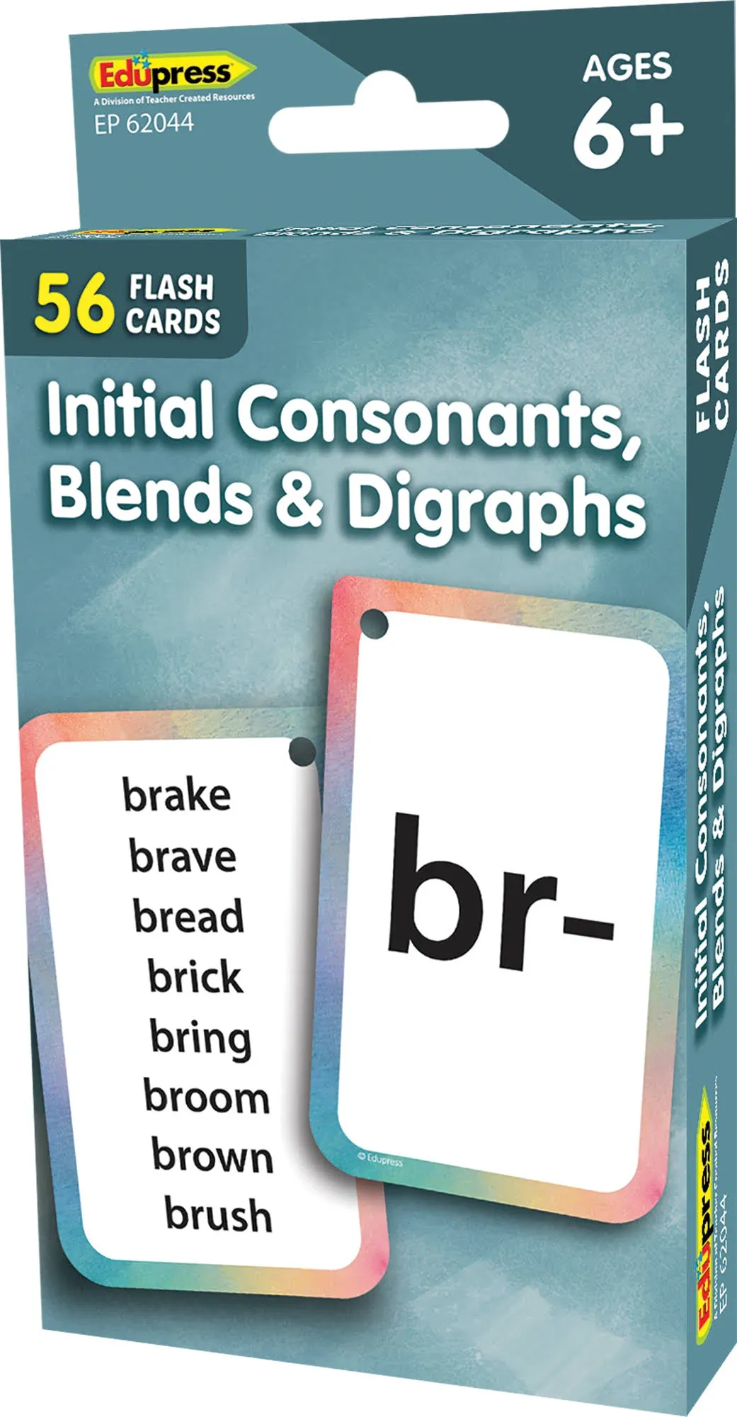 Edupress Initial Consonants Blends &amp; Digraphs Flash Cards 56 Cards (TCR62044)