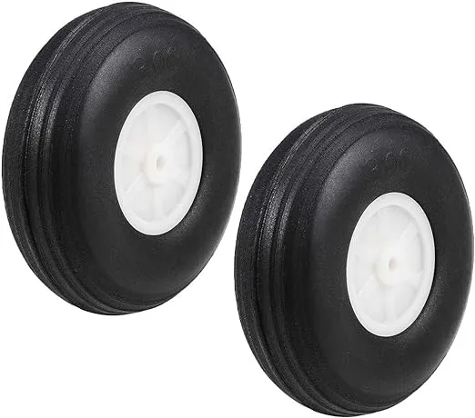 uxcell Tire and Wheel Sets for RC Car Airplane,PU Sponge Tire with Plastic Hub,2" 2pcs