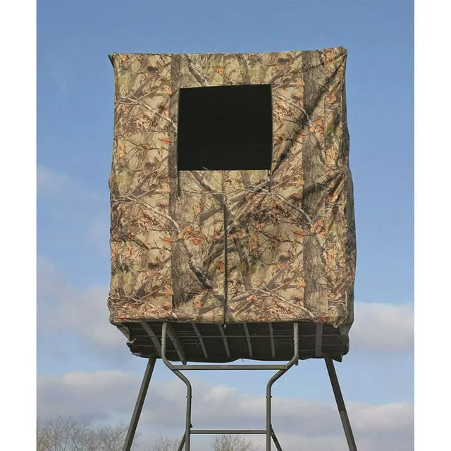 Elevated Deer Hunting Blind, Camo Tent for Tower Stand, 2 Person, Universal