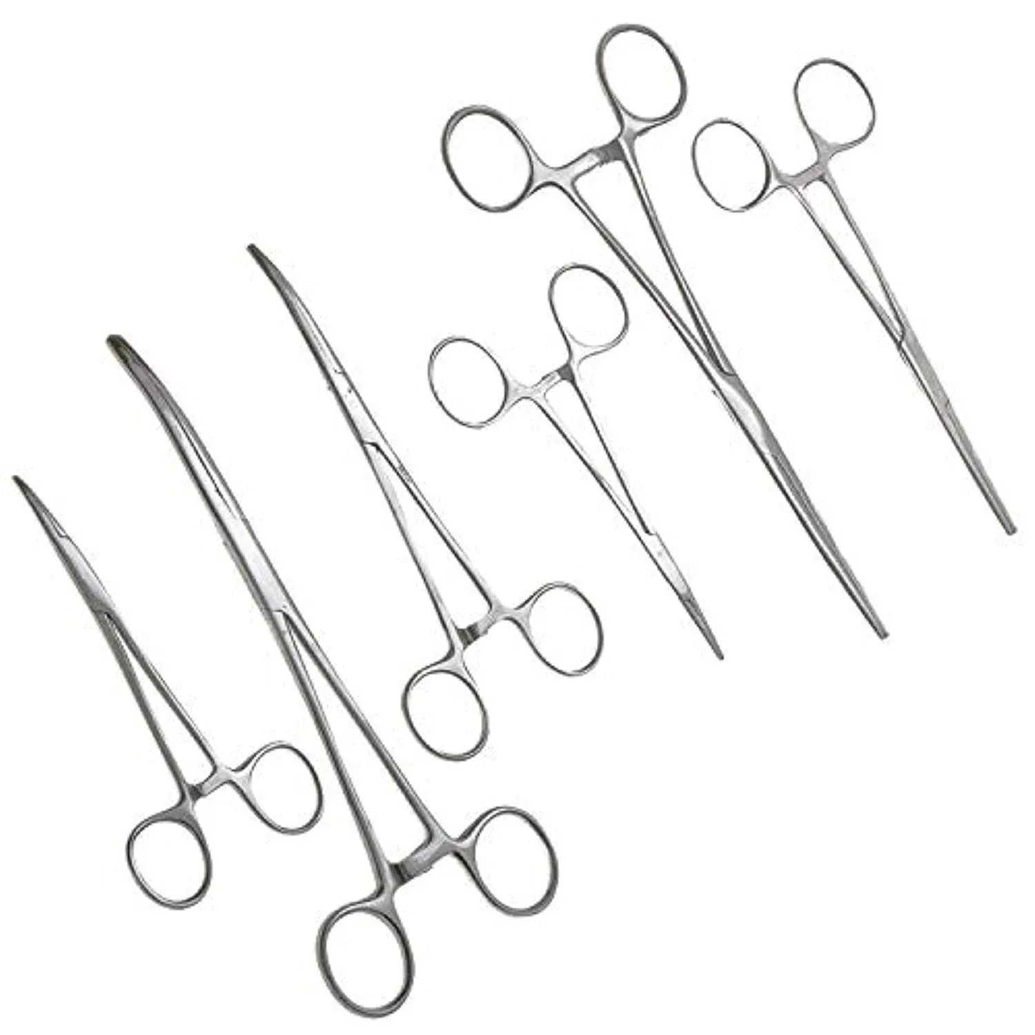 Ultimate Hemostat Set, 6 Piece Ideal for Hobby Tools, Electronics, Fishing and Taxidermy (8", 6.25" and 5")