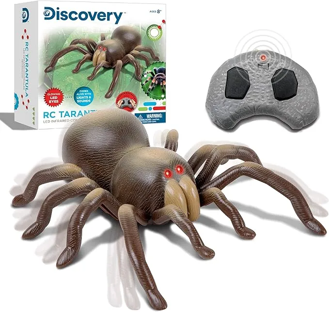 RC Spider Tarantula Discovery Kids Toys Radio Remote Control Prank Wireless LED